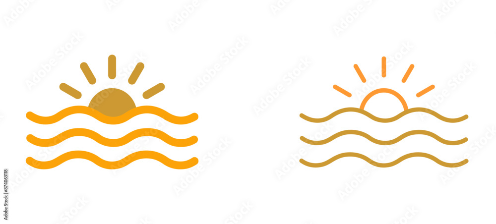 Fototapeta premium Ocean Vector Icon