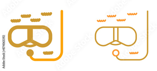 Snorkeling Vector Icon