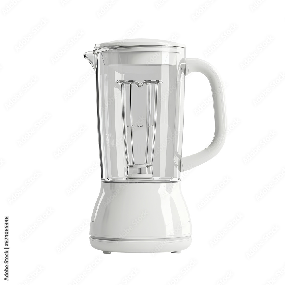 Sleek Electric Blender on White Background Sleek Electric Blender on White Background