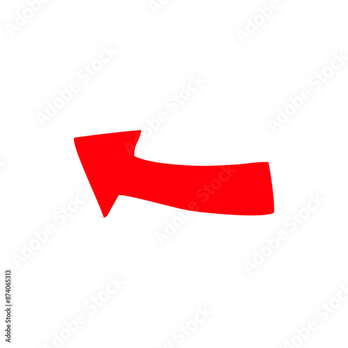 Red Arrow Pointer Icon Vector 