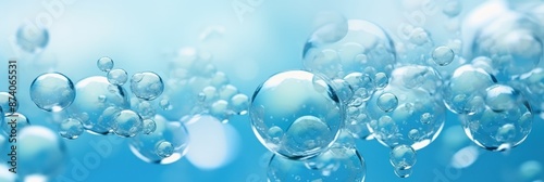 Wallpaper Mural Abstract Bubbles in a Blue Liquid Torontodigital.ca