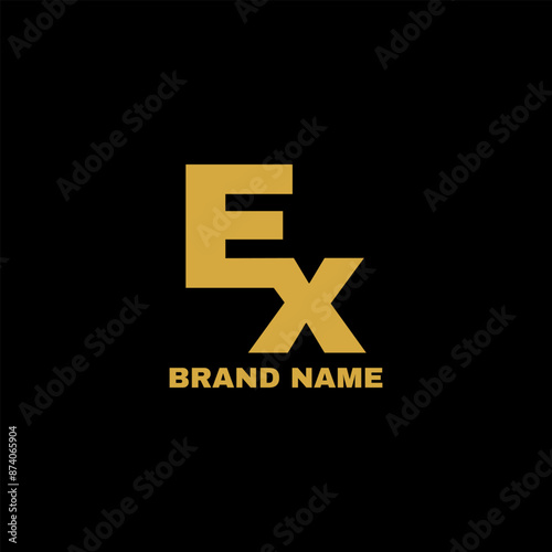 Ex  letter alphabet business logo template