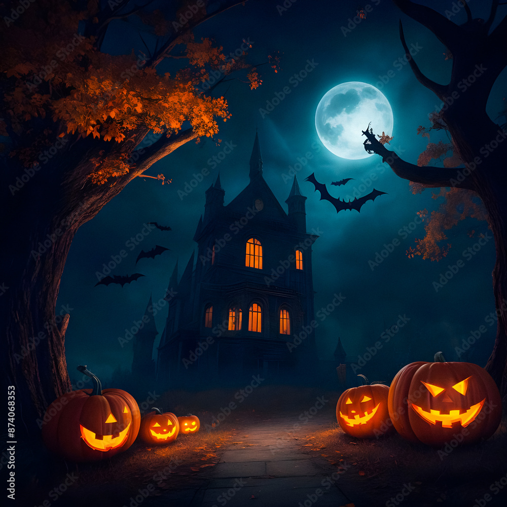Fototapeta premium A Scary Halloween Themed Background