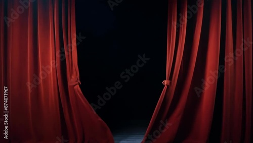 Elegant red theater curtain backdrop for dramatic reveals