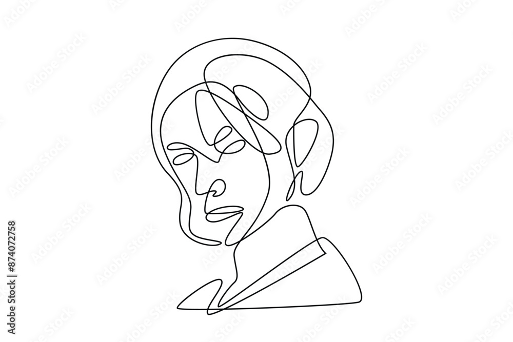 sketch of a person in line art sketch of a person in line art