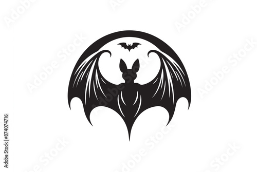 Bat silhouette vector nice cute image 