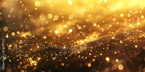 Sparkling Gold Background, Golden Glimmer Background