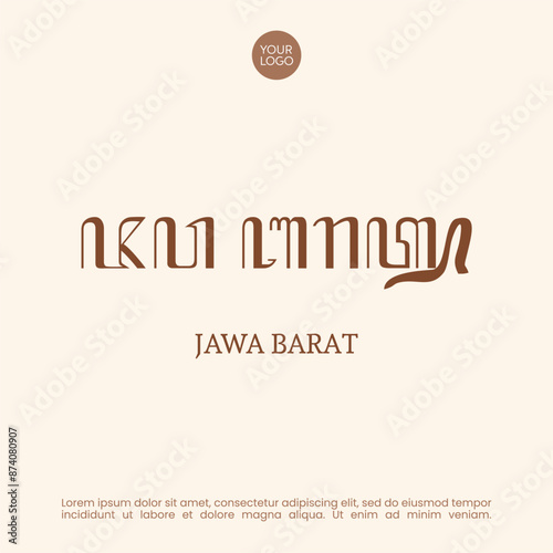 poster written in Jawa Barat Javanese script