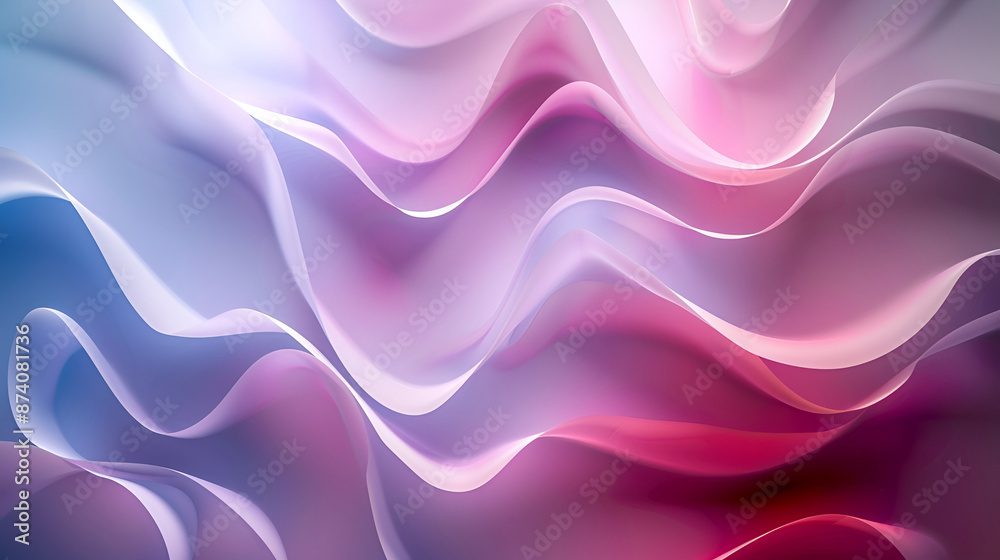 Obraz premium an abstract purple fabric background with wavy lines,Colorful flow brushstroke. wave sea isolated line.. Realistic volume brush stroke. Liquid paint ink shape isolated on white background 