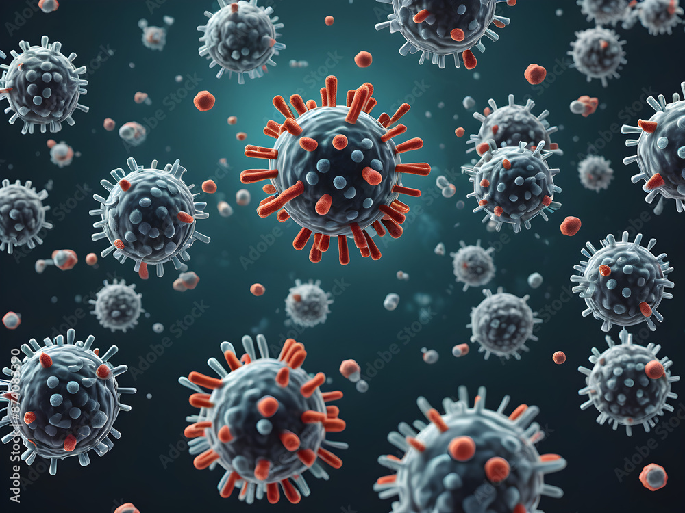 corona virus 2019-ncov flu outbreak, covid-19 3d banner illustration corona virus 2019-ncov flu outbreak, covid-19 3d banner illustration