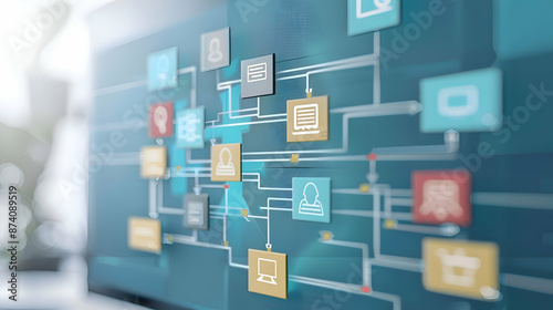 Digital Mind Mapping for Business Hierarchy and Workflow Automation photo