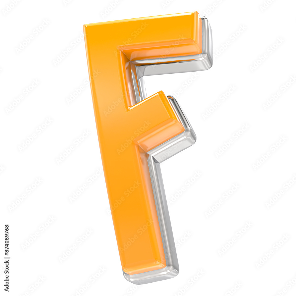 F Letter 3D Render F Letter 3D Render