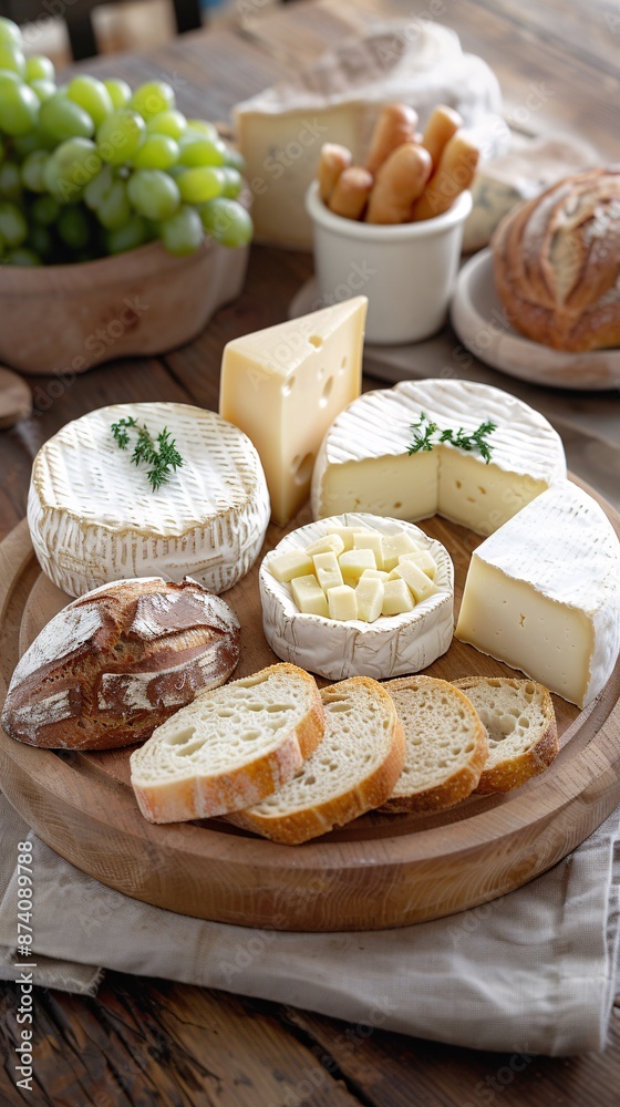 Artisanal Yorkshire Cheese Platter Featuring Local Varieties with Rustic Bread on Wooden Board Artisanal Yorkshire Cheese Platter Featuring Local Varieties with Rustic Bread on Wooden Board