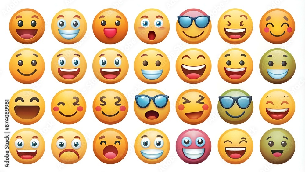 Emoji creator vector design collection Emoji creator vector design collection