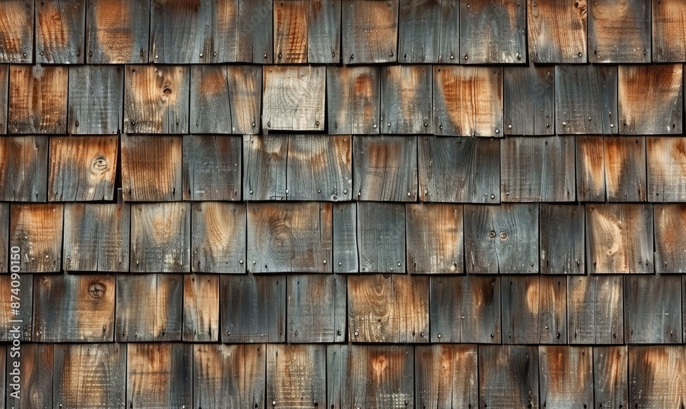 Close-Up of Rustic Wooden Shingles Close-Up of Rustic Wooden Shingles