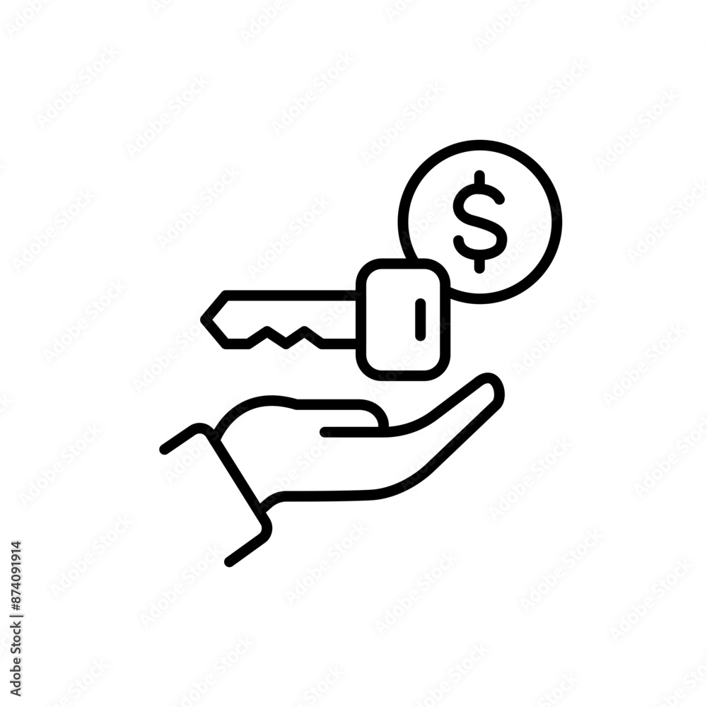 Car rental outline icons, minimalist vector illustration ,simple transparent graphic element .Isolated on white background Car rental outline icons, minimalist vector illustration ,simple transparent graphic element .Isolated on white background
