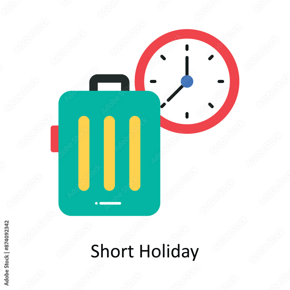 Short Holiday vector Flat Design illustration. Symbol on White background EPS 10 File 