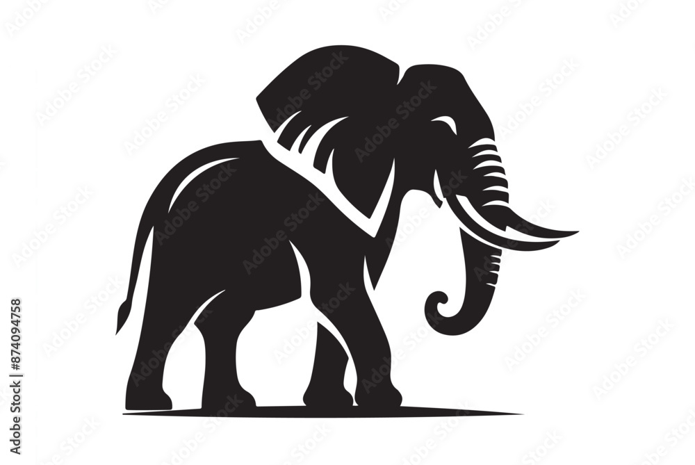 Obraz premium Elephant silhouette vector image nice design 