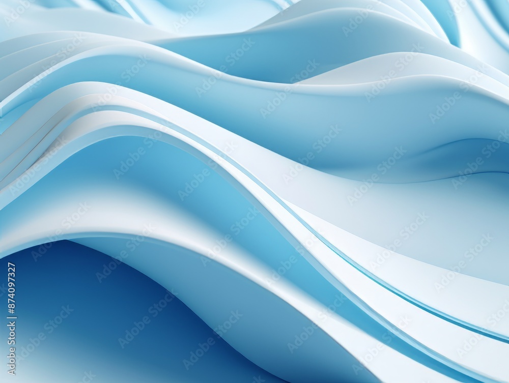 Abstract blue swirling vortex with rippled, wavy background.