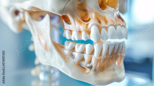 The process of dental and bone growth in humans.