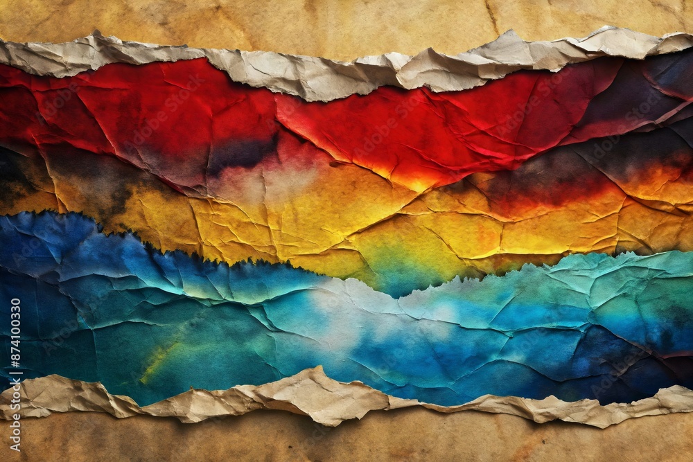 custom made wallpaper toronto digitalColorful Torn Paper Layers Texture Abstract Artistic Background