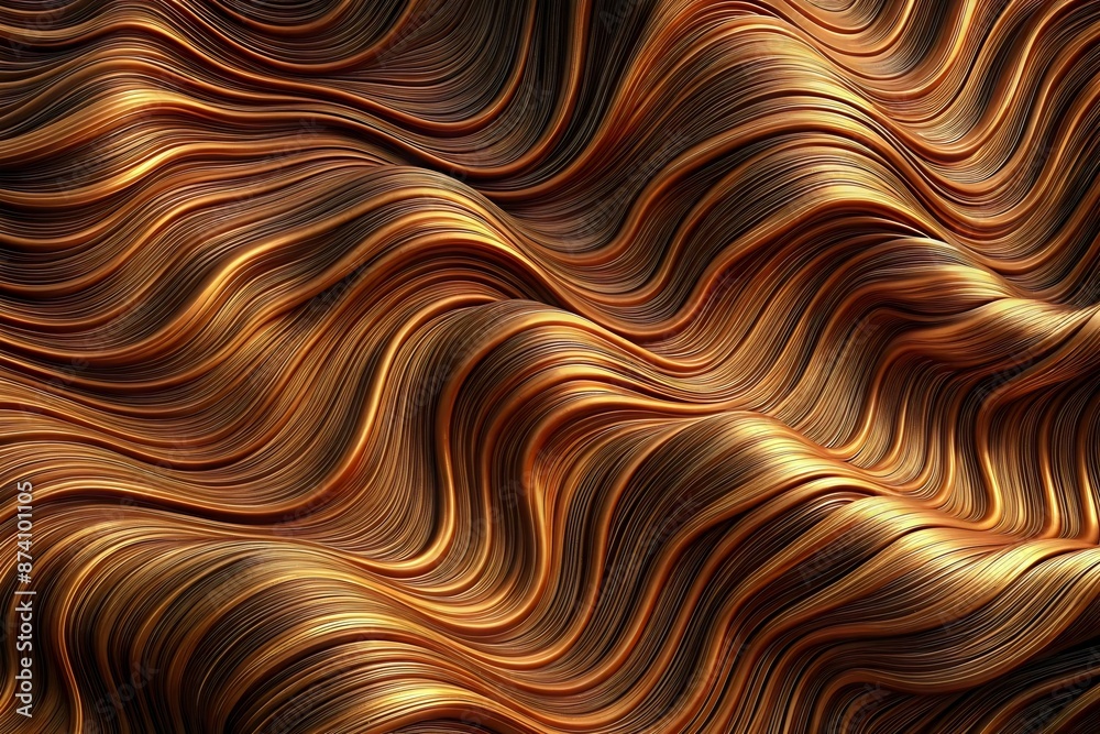 Abstract Wavy Texture Warm Copper Tones Fluid Art Dynamic Background Abstract Wavy Texture Warm Copper Tones Fluid Art Dynamic Background