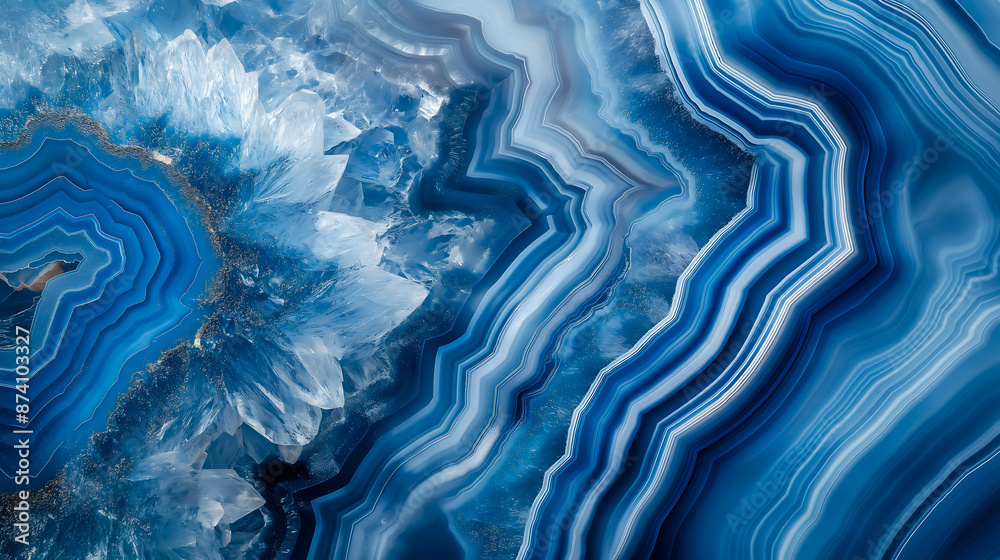Obraz premium Blue agate mineral texture background