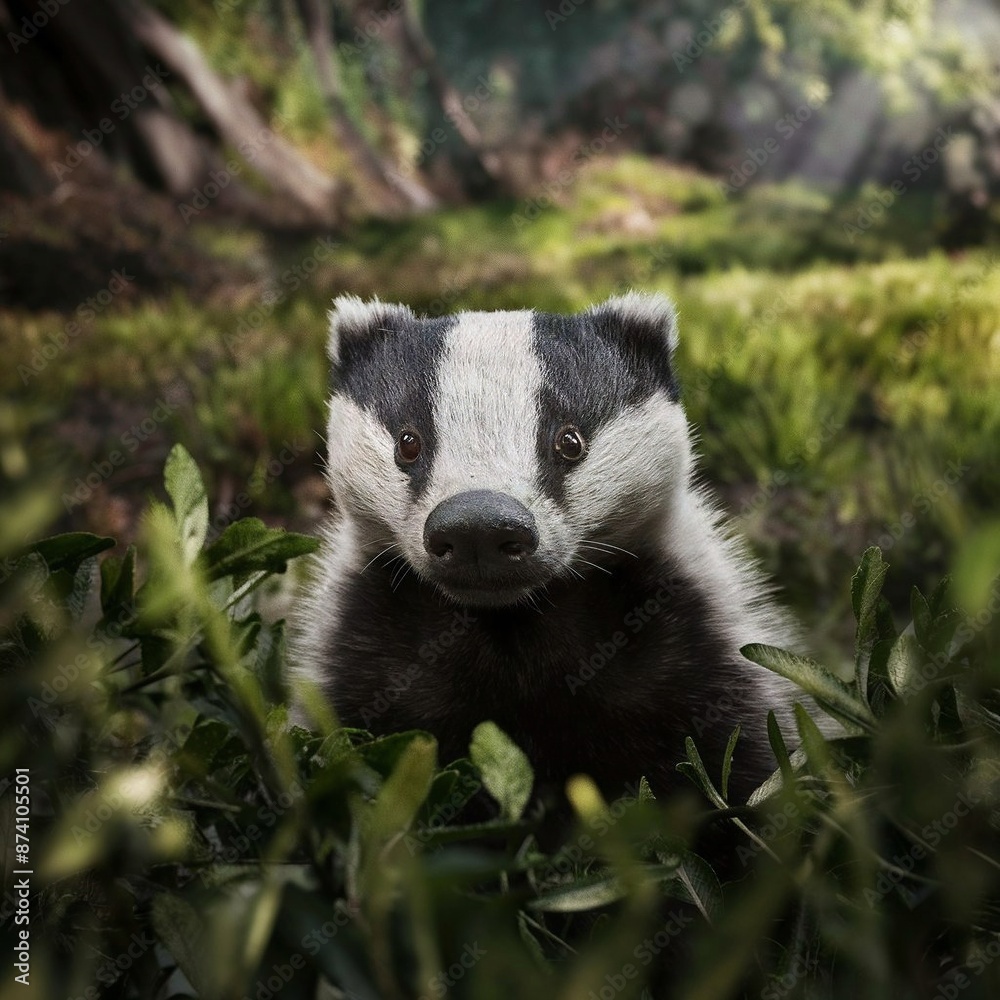 adorable forest badger adorable forest badger