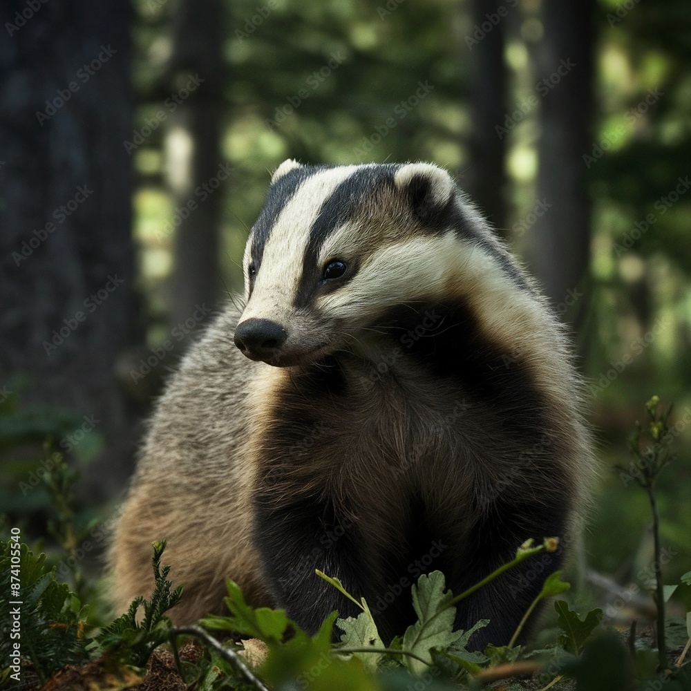 adorable forest badger adorable forest badger