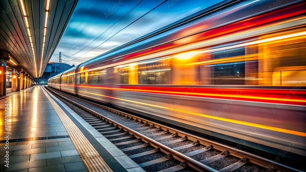 Blurred Train in Motion Blurred Train in Motion