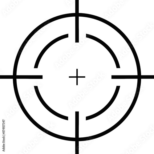 shooting target with bullet. Sniper targeting. Crosshair frame Vector icon. Bull eye. sniper scopes frame