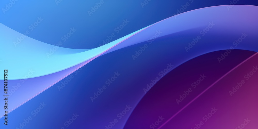 Fototapeta premium Blue and purple abstract gradient waves background