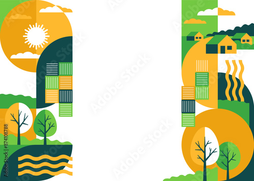Decoration for Sustainable Agriculture layout, left and right