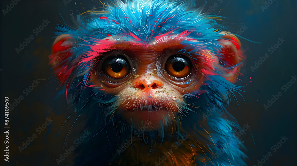 Colorful Monkey Illustration Colorful Monkey Illustration