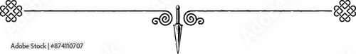 Medieval Fantasy Border - Knots and Dagger