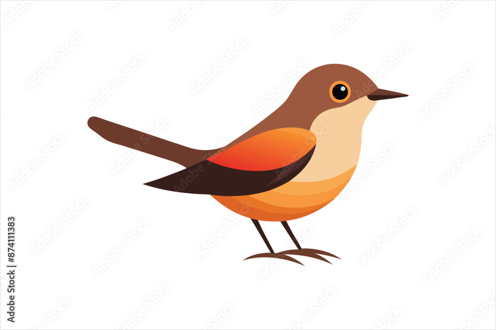 Fototapeta premium Warbler bird vector artwork illustration 