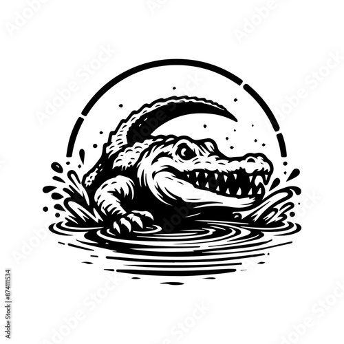crocodile logo design template, Vector illustration