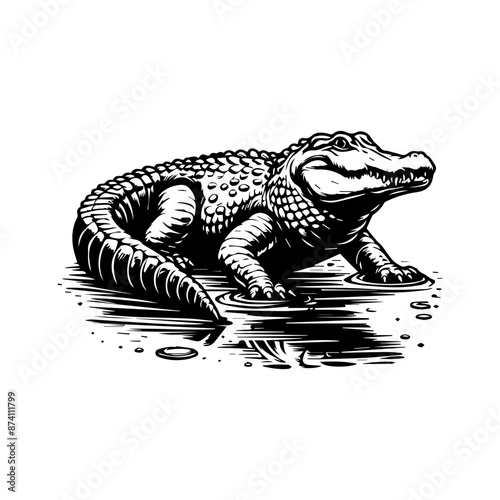 crocodile logo design template, Vector illustration