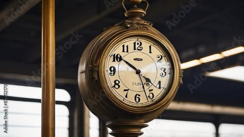 Close-up of Antique Gold Clock