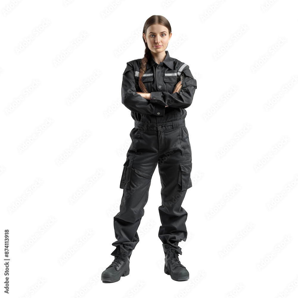 Portrait of a female auto mechanic. Transparent background or PNG file. Portrait of a female auto mechanic. Transparent background or PNG file.