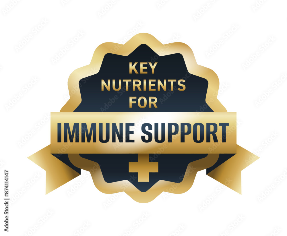 Key nutrients for immune support - in style of golden award Key nutrients for immune support - in style of golden award