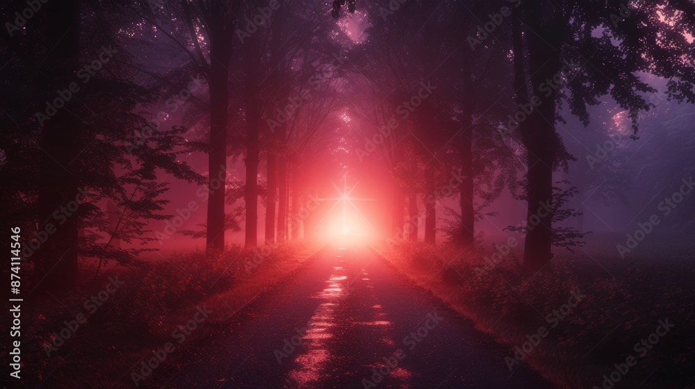sunset in the forest sunset in the forest