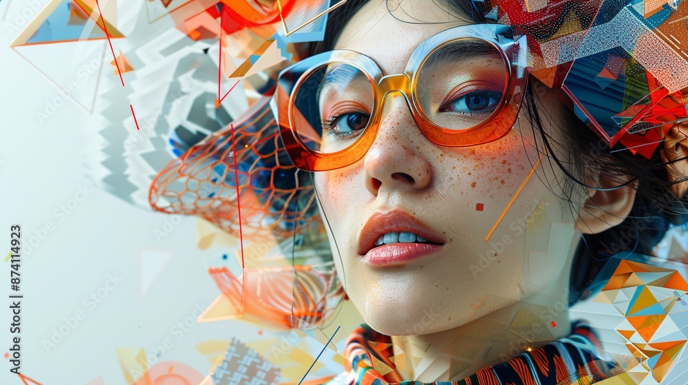 Fototapeta premium Abstract makeup on a model