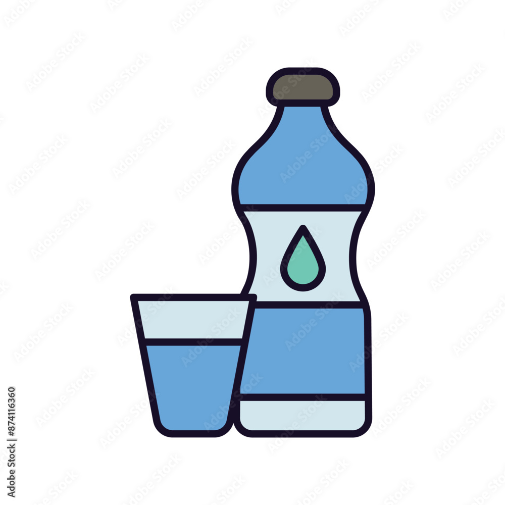 water icon with white background vector stock illustration water icon with white background vector stock illustration