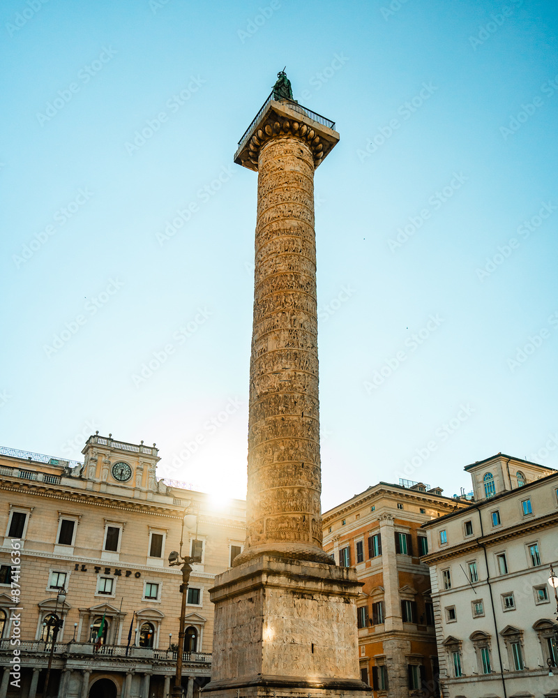 Fototapeta premium Photos of Rome city center and tourist places in spring