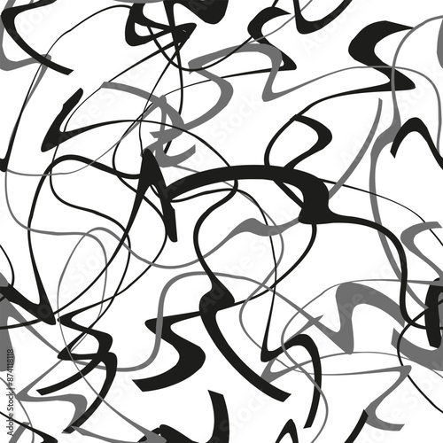 Seamless pattern with black...