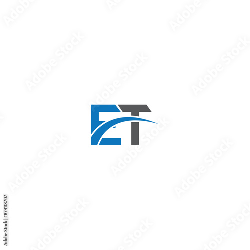 Free Download et alphabet letter, et vector logo, ET logo design vector template - GFXLoad