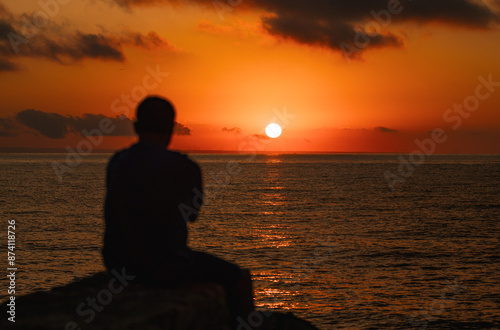 yoga on the beach , july sunrise