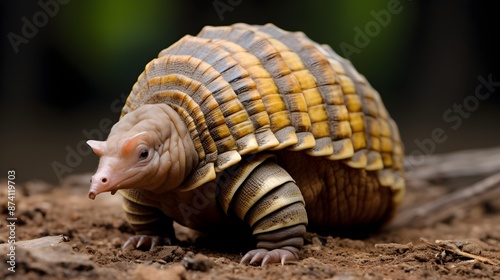six banded armadillo UHD Wallpaper photo