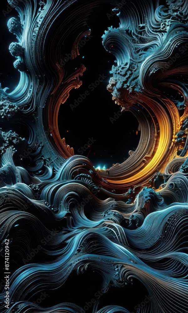 Abstract Curved Lines Art. Abstract Curved Lines Art.